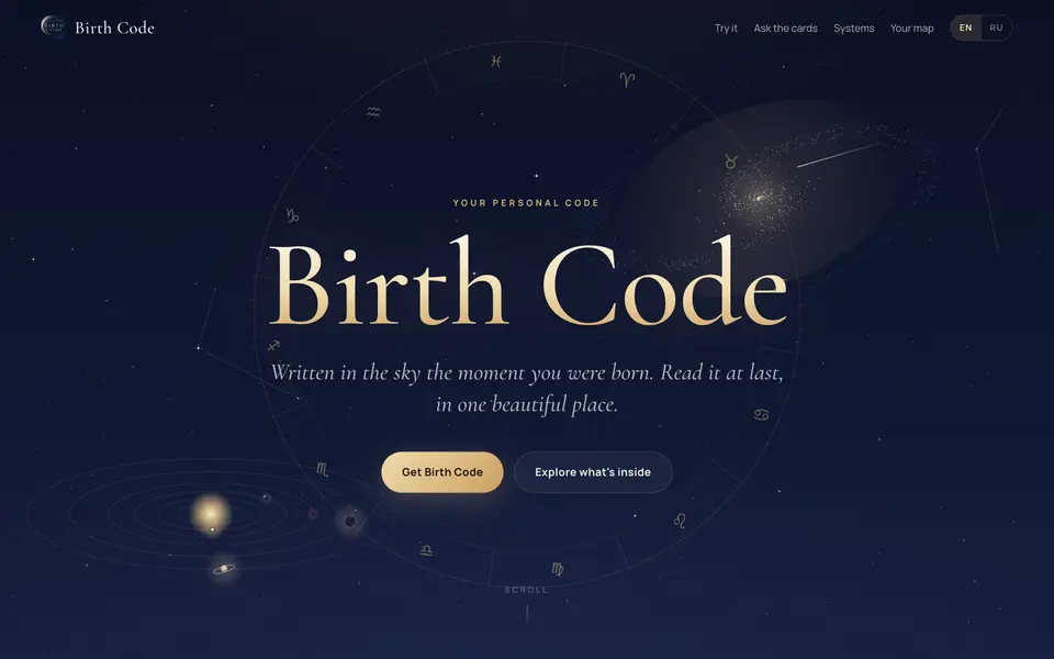 Screenshot getbirthcode.app
