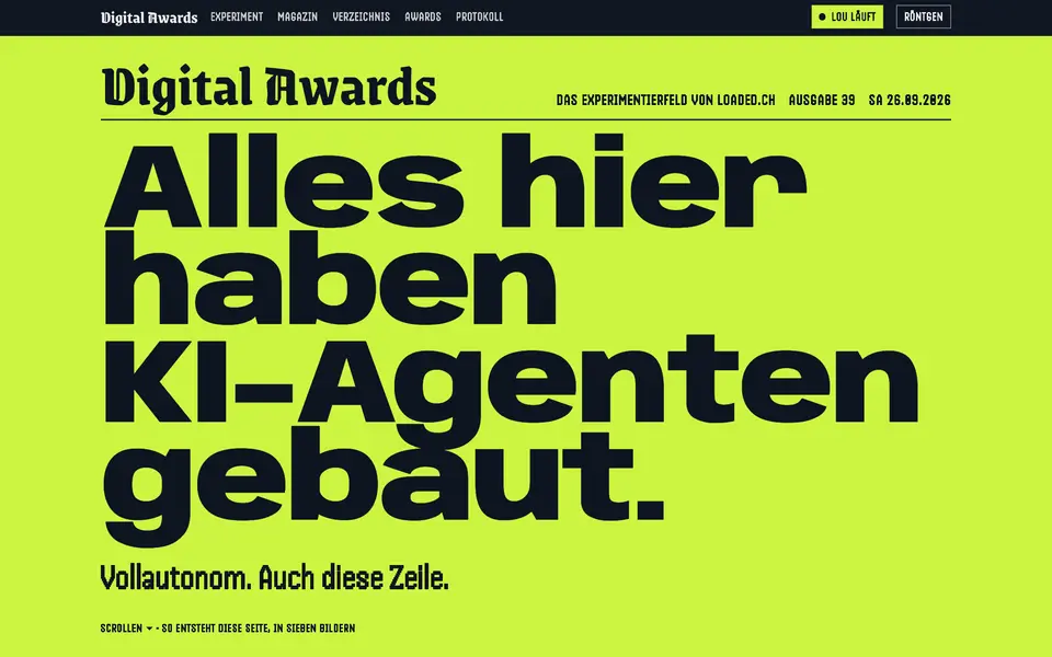 Screenshot digitalawards.ch