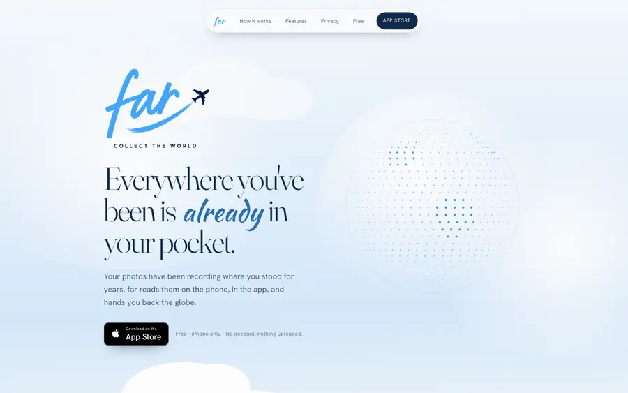 Screenshot der Website far