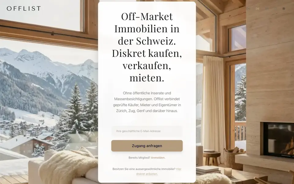 Screenshot offlist.ch