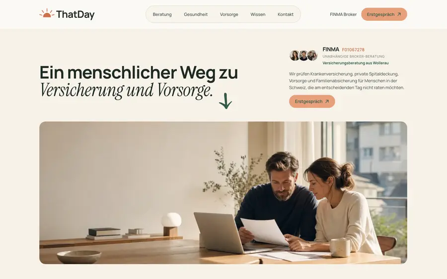 Screenshot der Website That Day